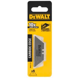 Ostrza trapezowe CARBIDE wymienne do nożyków, 5szt., DeWalt [DWHT0-11131]