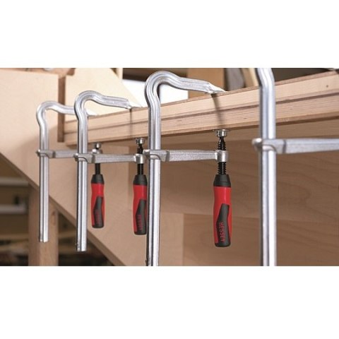 Ścisk śrubowy ślusarski OMEGA 250x120 mm, BESSEY [GM25Z-2K]