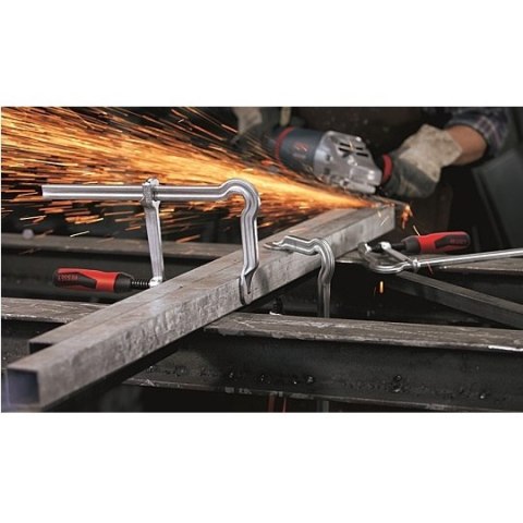 Ścisk śrubowy ślusarski OMEGA 250x120 mm, BESSEY [GM25Z-2K]