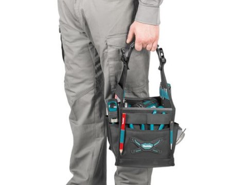 Torba otwarta na narzędzia sztywnym uchwytem i paskiem na ramię Makita [E-05480]