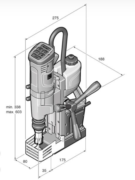 Wiertarka na stopie magnetycznej KBU 35 Q FEIN [72705361000] 1100W, zakres pracy do 35mm