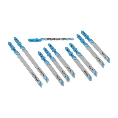 Zestaw 10szt. brzeszczotów do wyrzynarek do cięcia w metalu DeWalt [DT2292-QZ]