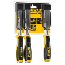 Zestaw 3 dłut do drewna z boczną krawędzią tnącą, DeWalt [DWHT0-16148] rozmiar 18mm, 25mm i 32mm