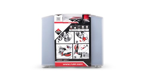 Zestaw 4 wierteł diamentowych do płytek ceramicznych, gresowych, porcelanowych serii DryGres + tarcza TCR 115mm, Rubi [68923]