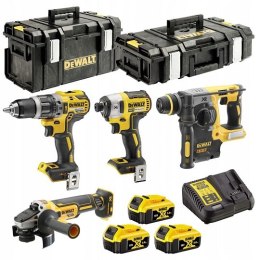 Zestaw Combo DCG405 + DCH273 + DCD796 + DCF887 DeWalt [DCK422P3-QW] 18V Li-Ion XR, 3x5,0Ah, 2 kufry Tough System