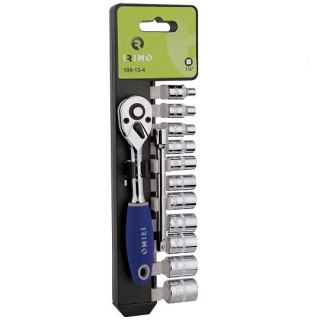 Zestaw nasadek 6-kątnych z grzechotką 1/4" 4-14mm IRIMO [109-13-4]