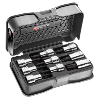 Zestaw nasadek z końcówkami Torx, 1/2", T20-T60, 9 szt. Facom [AMEX.3APB]