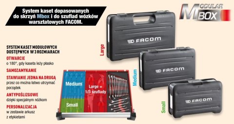 Zestaw nasadek z końcówkami Torx, 1/2", T20-T60, 9 szt. Facom [AMEX.3APB]