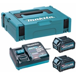 Zestaw zasilający: 2 akumulatory 2,5Ah BL4025 + ładowarka DC40RA Makita [191J81-6] 40V max, XGT, MAKPAC