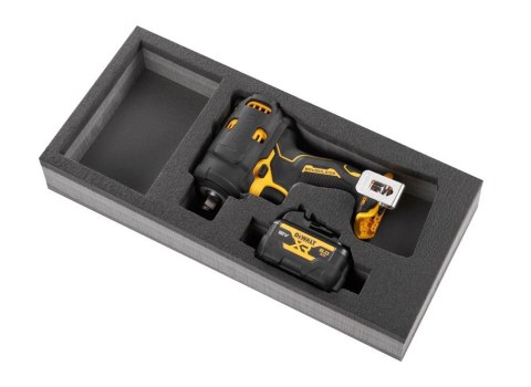 Akumulatorowy klucz udarowy 1/2", 340Nm DeWalt [DCF901P1G-QW] 12V Li-lon, osłona gumowa