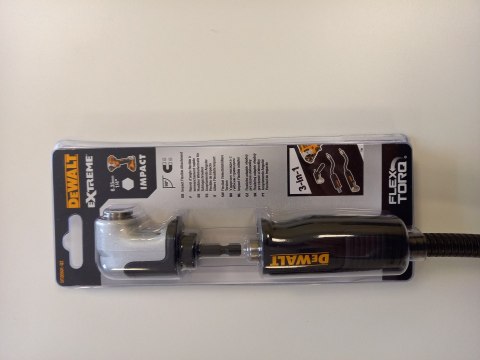 Elastyczna udarowa przedłużka 180° z głowicą kątową 90° 1/4" 3w1 Impact Extreme DeWALT [DT20501-QZ]