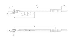 Klucz dynamometryczny łamany 3/4", 120-600 Nm, Bahco [76R3-600]