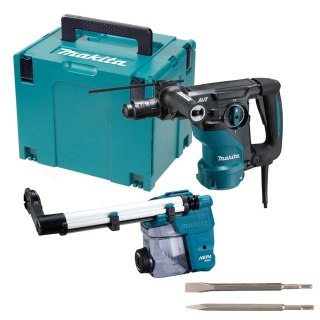 Młotowiertarka SDS+, 1050W, Makita [HR3012FCWJ] z systemem odsysania pyłu DX11 i 2 uchwytami narzędziowymi