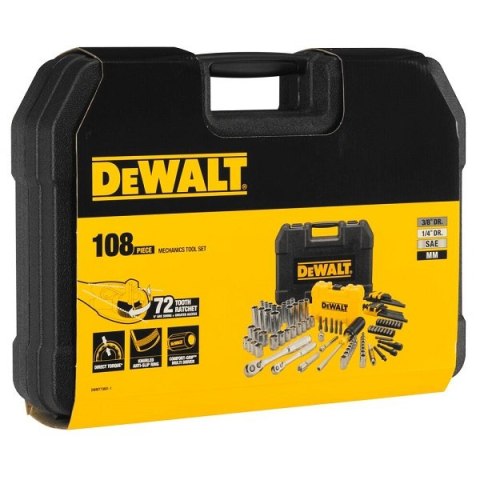 Zestaw 108 szt. narzędzi z nasadkami 1/4" i 3/8" DeWALT [DWMT73801-1]