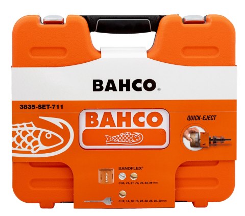 Zestaw 18szt. pił otworowych bimetalicznych i wierteł piórowych Bahco [3835-SET-711]