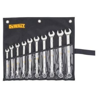 Zestaw kluczy płasko-oczkowych odgiętych 10 szt. DeWalt [DWMT19227-1]