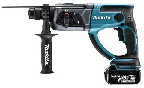 Akumulatorowa młotowiertarka SDS+ z podkuwaniem 18V Makita [DHR202RFJ] 2x3,0Ah, Li-Ion, LXT