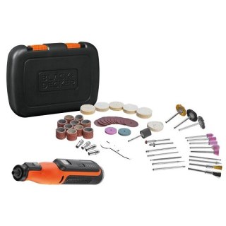 Akumulatorowe narzędzie wielofunkcyjne 7,2V + 53 akcesoria, Black+Decker [BCRT8IK-XJ] 1,5Ah, Li-Ion