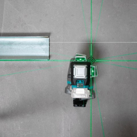 Akumulatorowy laser obrotowy 360° z wiązką zieloną, 35/70 m, Makita [SK700GD] 12V max, Li-Ion, CXT