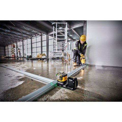 Laser 3-wiązkowy 360° zielony do 30m, 12/18V DeWALT [DCE089D1G18-QW] 2,0Ah