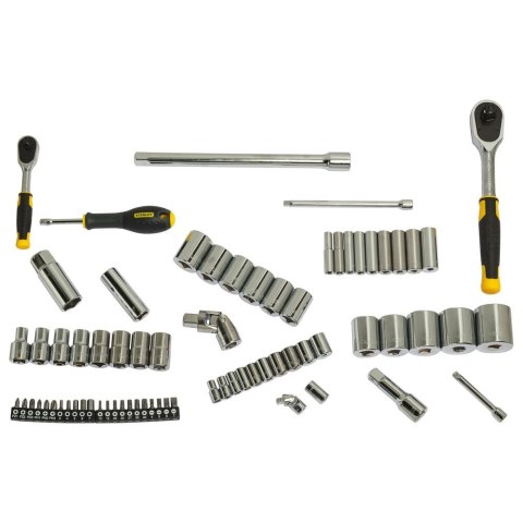 Zestaw 72 kluczy nasadowych i końcówek 1/4' i 1/2' Stanley [STMT82831-1]