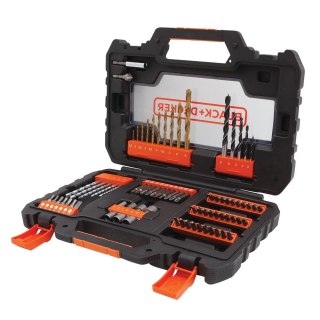 Zestaw 76 szt. wierteł, końcówek i nasadek 1/4' BLACK+DECKER [A7231-XJ]