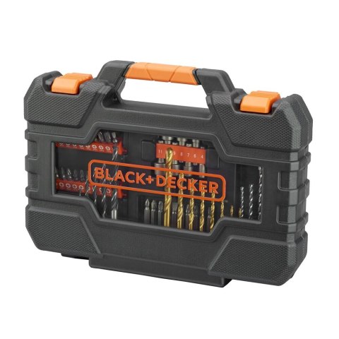 Zestaw 76 szt. wierteł, końcówek i nasadek 1/4' BLACK+DECKER [A7231-XJ]