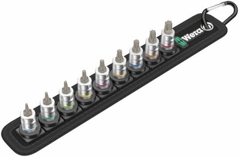 Zestaw kluczy nasadowych 1/4" z końcówką TORX, 9 szt. Zyklop 2go Wera [05003882001]