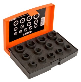Zestaw nasadek udarowych, ultrakrótkich 6-kątnych 1/2" Bahco [K7800M/13] rozmiary 10-24mm