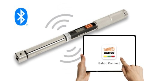Klucz dynamometryczny elektroniczny z pomiarem momentu i kąta, pamięcią i łączem Bluetooth, 40-800Nm, Bahco [TAWMB24800] mocowan