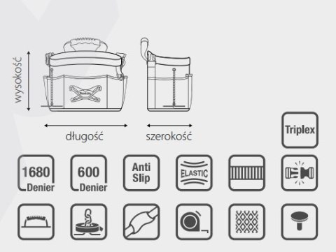 Torba otwarta półokrągła z paskiem na ramię Makita [E-05474]