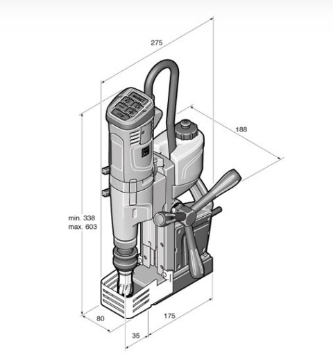 Wiertarka na stopie magnetycznej KBU 35 MQW FEIN [72705661000] 1100W, zakres pracy do 35 mm