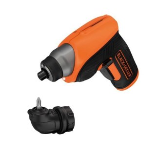 Wkrętak akumulatorowy 1/4" z dodatkową głowicą kątową Black+Decker [CS3652LC-QW] 3,6V Li-Ion, 1,5Ah