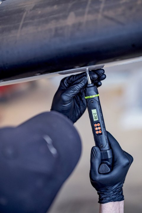 Wkrętak dynamometryczny elektroniczny z pomiarem momentu i kąta, pamięcią i łączem Bluetooth, 0.45-9Nm, Bahco [TASMB14H09] wewnę