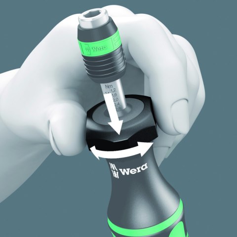 Wkrętak dynamometryczny nastawny 0.30-1.00 Nm z uchwytem szybkomocującym Rapidaptor, Kraftform Wera [05074772001]