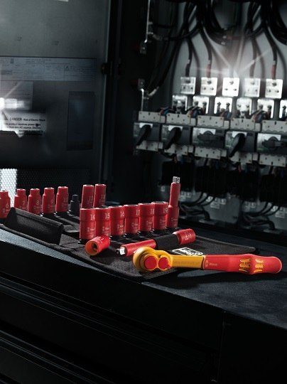 Zestaw 17 szt. nasadek w izolacji VDE z grzechotką Zyklop 3/8", 8100 SB VDE 1, WERA [05004970001] 2go, metryczny