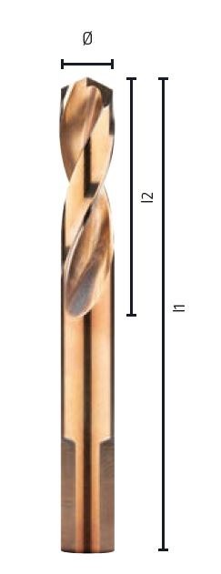Wiertło kobaltowe do metalu 14,0mm HSS-Co PZ, krótkie z zeszlifowanym 3 płaszczyznowym uchwytem ALPEN [0090601400100]