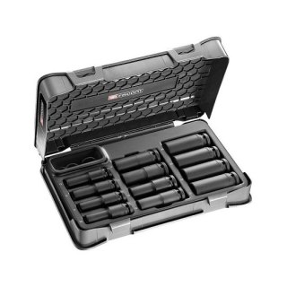Zestaw nasadek udarowych długich 1/2", 12-kątnych, 10-24 mm, Facom [NSDL.405A]