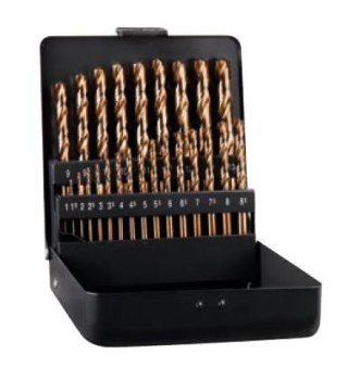 Zestaw wierteł do metalu HSS-Co grip z uchwytem zeszlifowanym KP 25, rozmiary od 1.0-13.0mm, 25 szt [0065600125100]