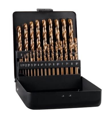 Zestaw wierteł do metalu HSS-Co grip z uchwytem zeszlifowanym KP 25, rozmiary od 1.0-13.0mm, 25 szt [0065600125100]