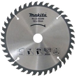 Piła tarczowa HM do cięcia drewna 165/20/2,0mm, 40 zębów, Makita [D-03349]