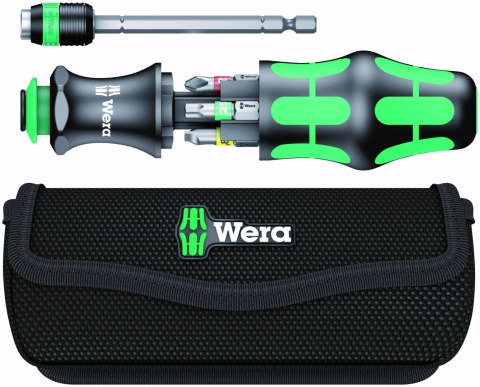 Wkrętak ręczny z magazynkiem, uchwyt 1/4", Kraftform Kompakt 20, Wera [05051016001] bity: płaskie, PH, PZ i Torx