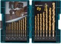 Zestaw 19 szt. wierteł HSS do metalu, MAKITA [B-67795], w powłoce tytanowej