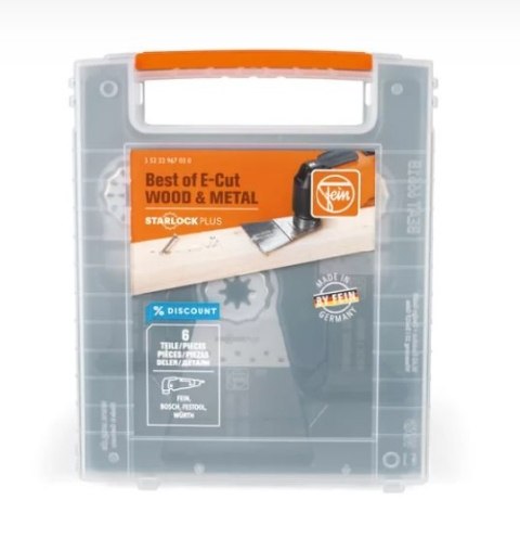 Zestaw 6 szt. brzeszczotów do narzędzi wielofunkcyjnych, BEST OF E-CUT STARLOCKPLUS WOOD & METAL, Fein [35222967030]
