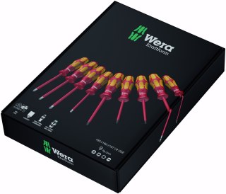 Zestaw 9szt. wkrętaków izolowanych do prac pod napięciem Kraftform seria 100, Wera [05133355001]
