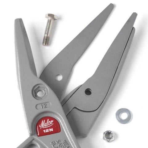 Aluminiowe nożyce ręczne dekarskie M12N do blach Malco