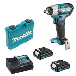 Akumulatorowy klucz udarowy 1/2", 140Nm, 12V max (10,8V) Makita [TW141DSAE] 2x2,0Ah, Li-Ion, CXT