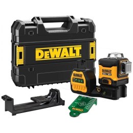 Akumulatorowy, samopoziomujący laser 3-wiązkowy 360° z wiązką zieloną do 30m, 12/18V DeWALT [DCE089NG18-XJ] Li-Ion