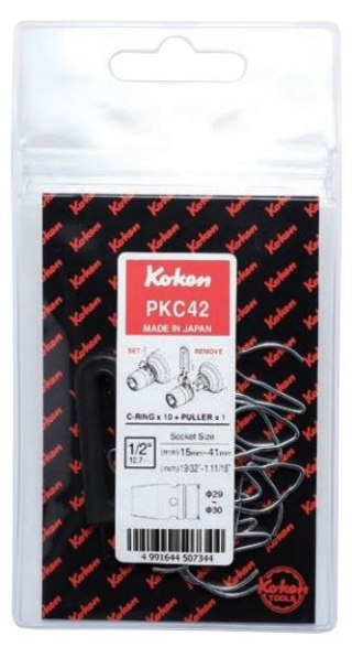 Zestaw 10 zawleczek zabezpieczających do nasadek udarowych 3/8" Koken [PKC32]