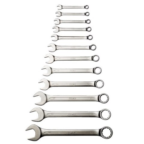 Zestaw 12 szt. kluczy oczkowo-płaskich 10-32mm, Irimo [25-12-H]